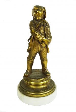 Antique French gilt bronze statue