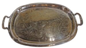 French Christofle silver plated serving tray